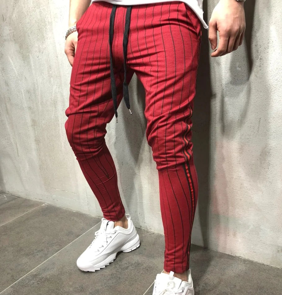 Casual Striped Long Pants for Outdoor Sports