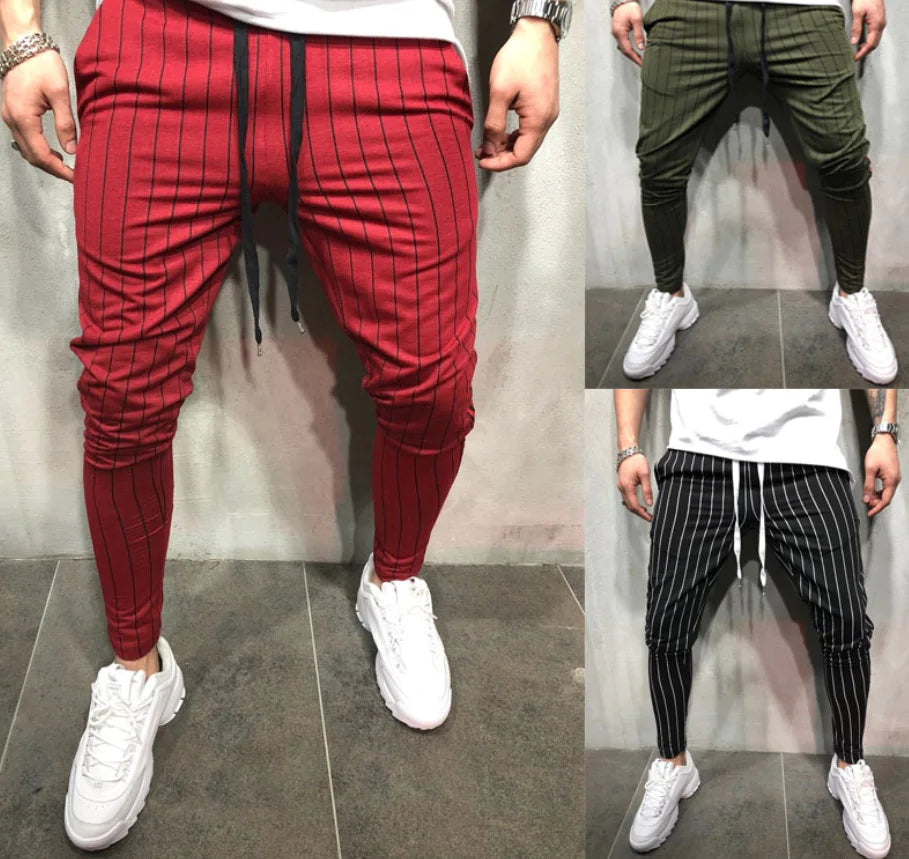 Casual Striped Long Pants for Outdoor Sports