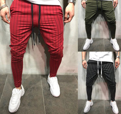 Casual Striped Long Pants for Outdoor Sports