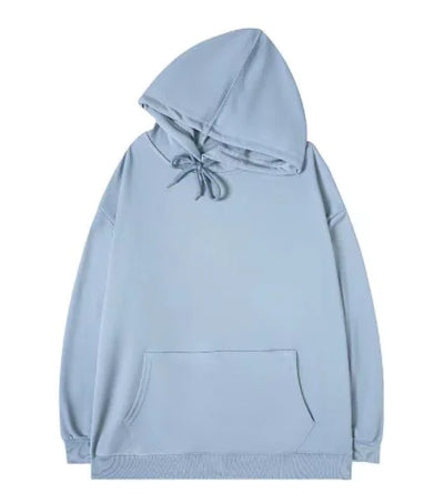 Hooded Velvet Sweatshirt with Overlapping Letter Print