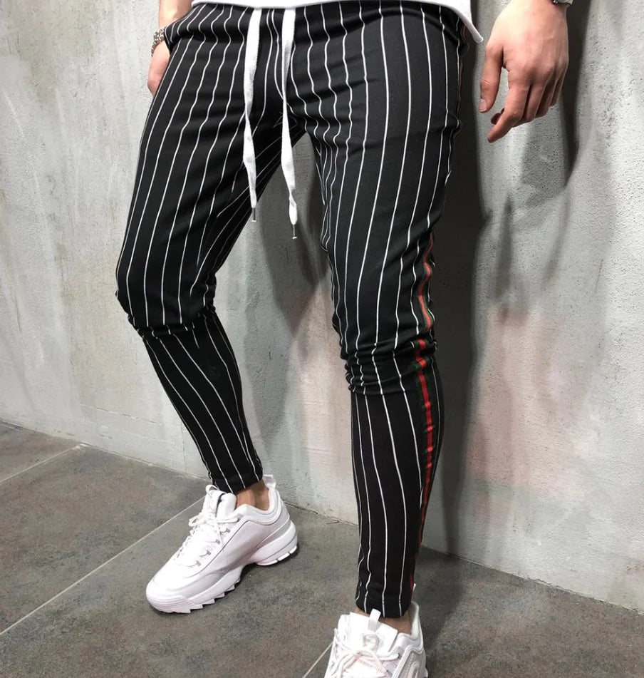 Casual Striped Long Pants for Outdoor Sports