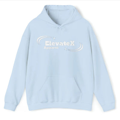Hooded Velvet Sweatshirt with Overlapping Letter Print