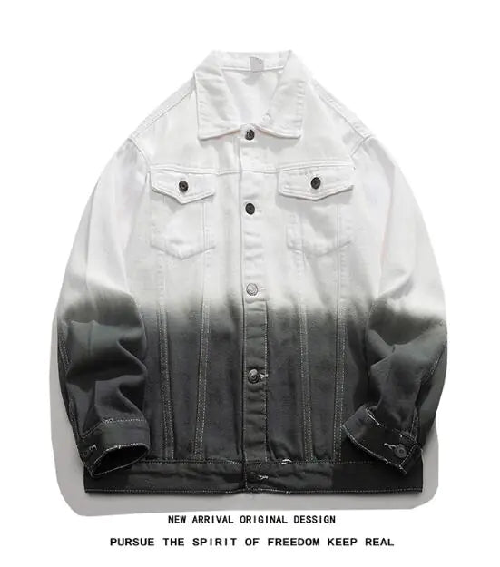 Men's Gradient Dyed Denim Jacket (Two Options)